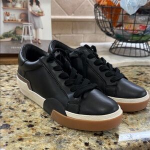 DV by Dolce Vita Black Sneakers with White and Brown Soles
